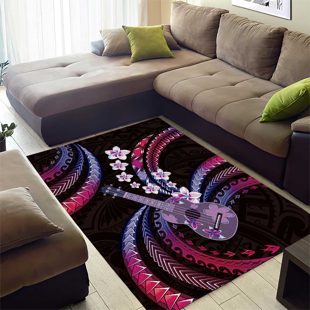 Hawaiian Ukulele Area Rug Sweet Dream Fantastic Plumeria