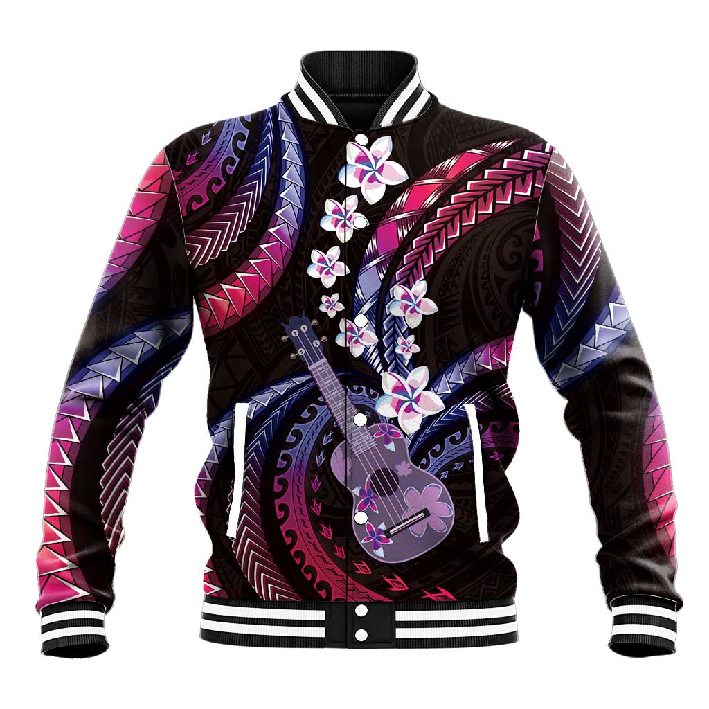 Hawaiian Ukulele Baseball Jacket Sweet Dream Fantastic Plumeria