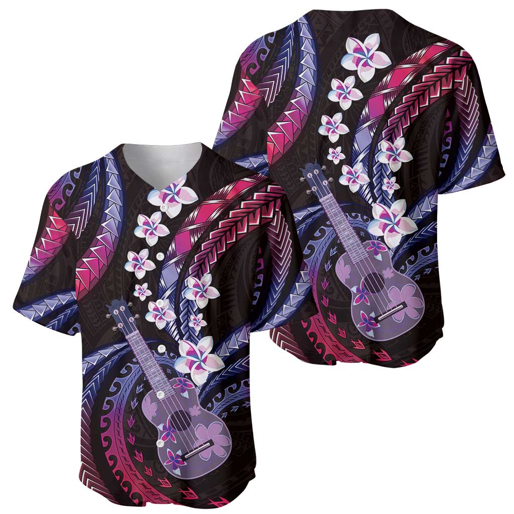 Hawaiian Ukulele Baseball Jersey Sweet Dream Fantastic Plumeria