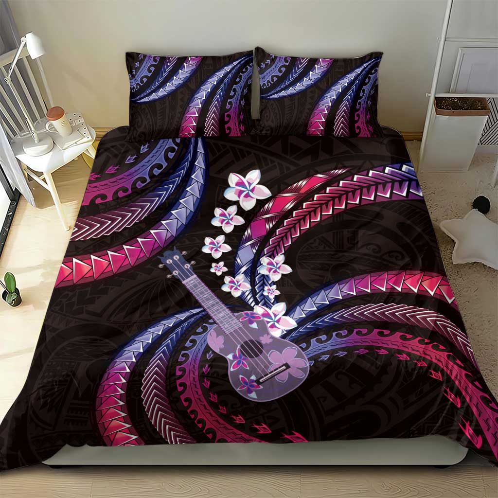 Hawaiian Ukulele Bedding Set Sweet Dream Fantastic Plumeria