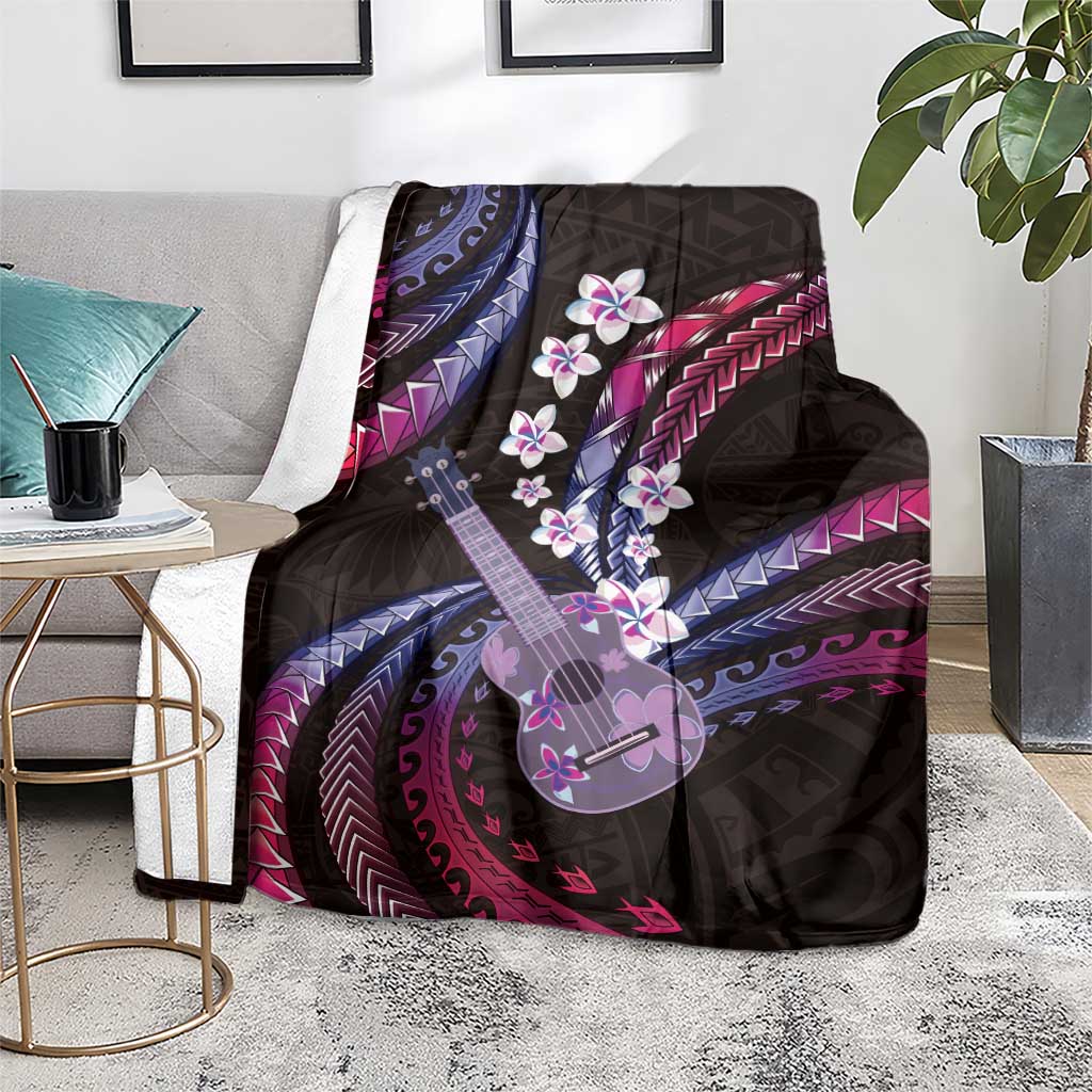 Hawaiian Ukulele Blanket Sweet Dream Fantastic Plumeria