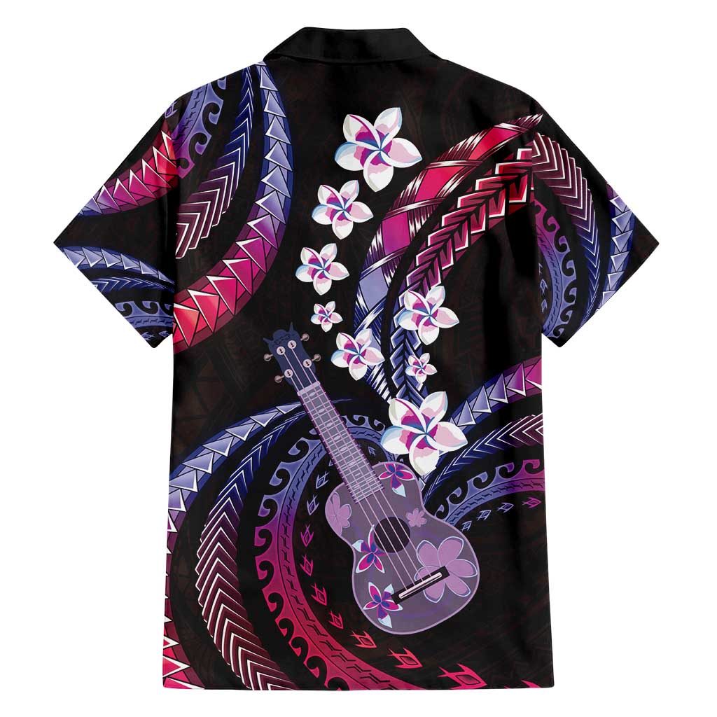 Hawaiian Ukulele Family Matching Long Sleeve Bodycon Dress and Hawaiian Shirt Sweet Dream Fantastic Plumeria