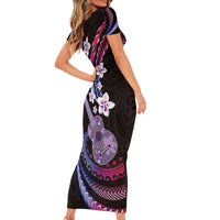 Hawaiian Ukulele Family Matching Short Sleeve Bodycon Dress and Hawaiian Shirt Sweet Dream Fantastic Plumeria