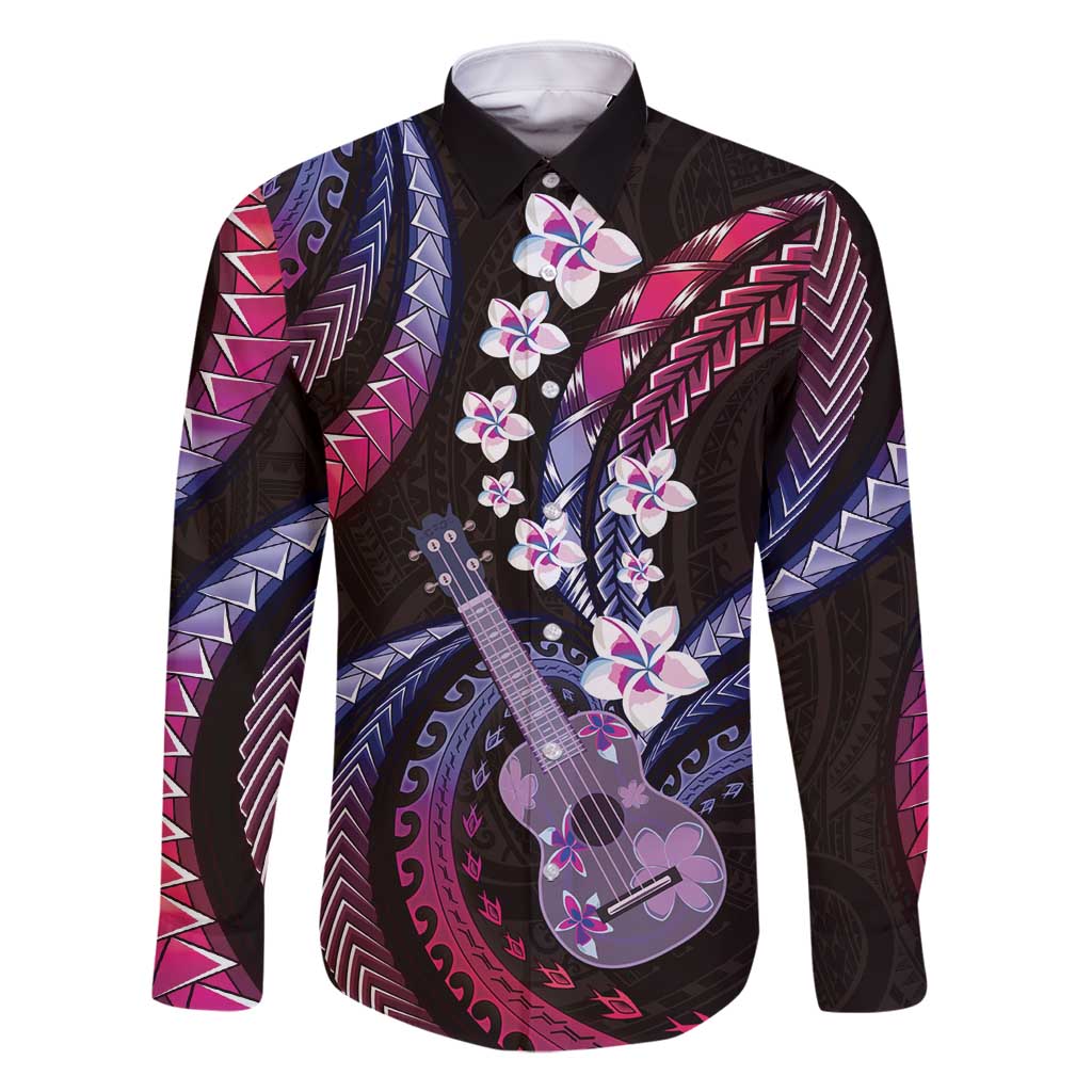 Hawaiian Ukulele Family Matching Summer Maxi Dress and Hawaiian Shirt Sweet Dream Fantastic Plumeria