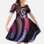Hawaiian Ukulele Kid Short Sleeve Dress Sweet Dream Fantastic Plumeria