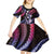 Hawaiian Ukulele Kid Short Sleeve Dress Sweet Dream Fantastic Plumeria