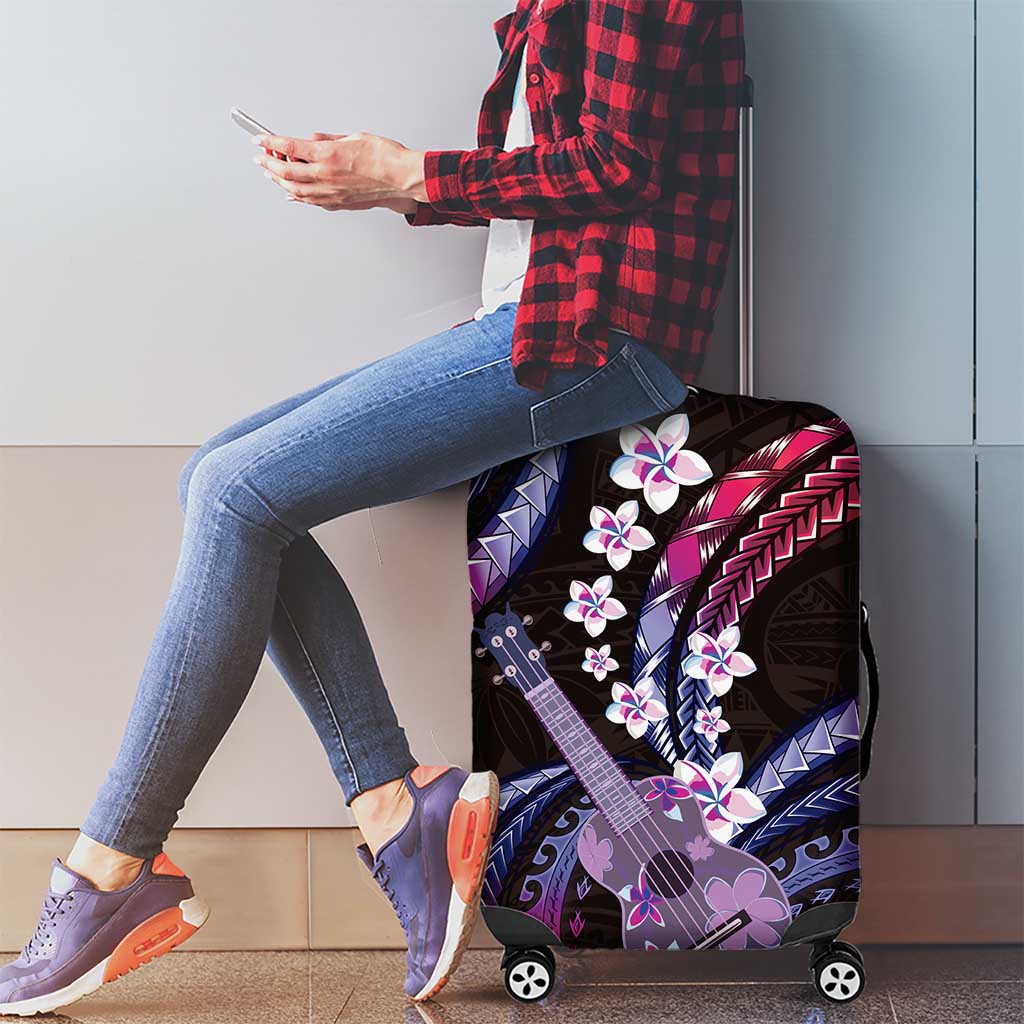 Hawaiian Ukulele Luggage Cover Sweet Dream Fantastic Plumeria