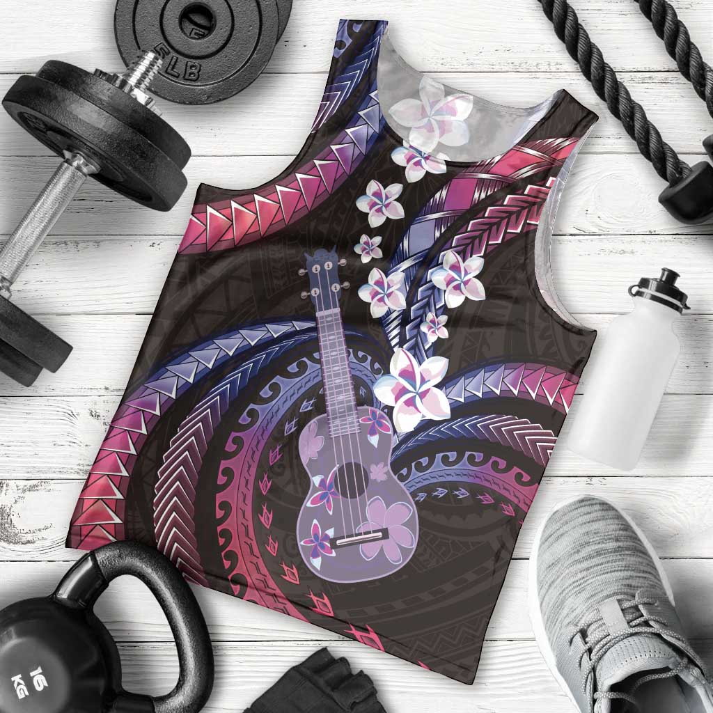 Hawaiian Ukulele Men Tank Top Sweet Dream Fantastic Plumeria