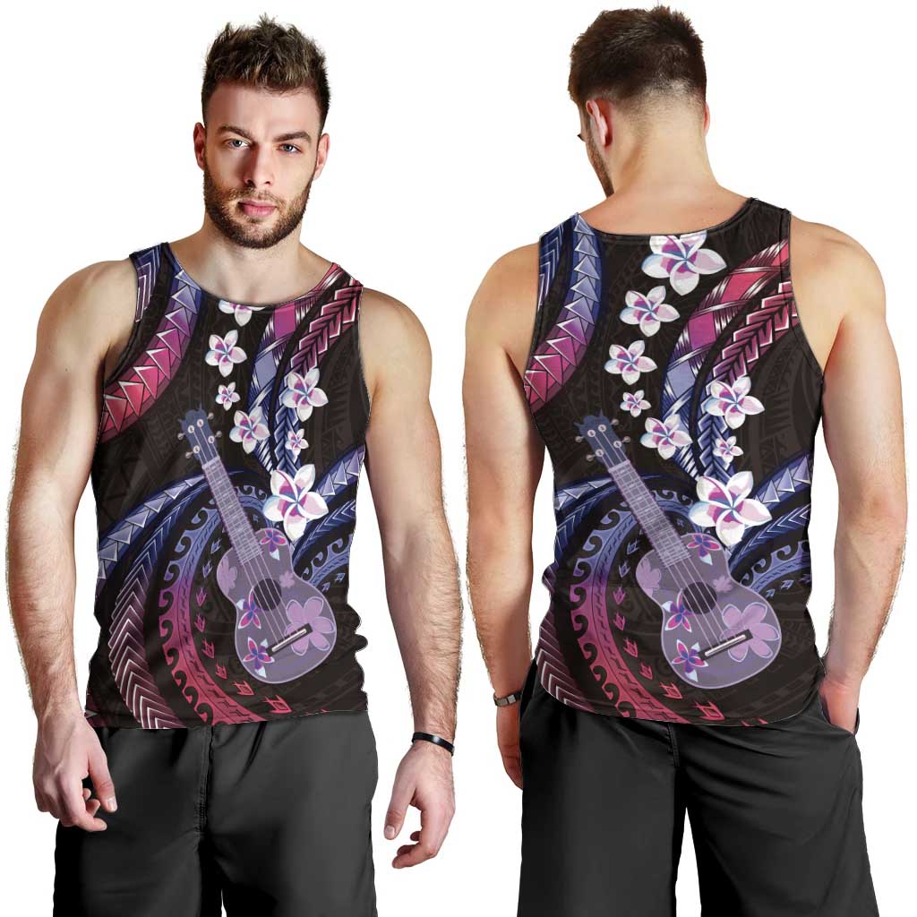 Hawaiian Ukulele Men Tank Top Sweet Dream Fantastic Plumeria