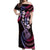 Hawaiian Ukulele Off Shoulder Maxi Dress Sweet Dream Fantastic Plumeria
