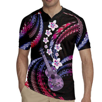 Hawaiian Ukulele Rugby Jersey Sweet Dream Fantastic Plumeria