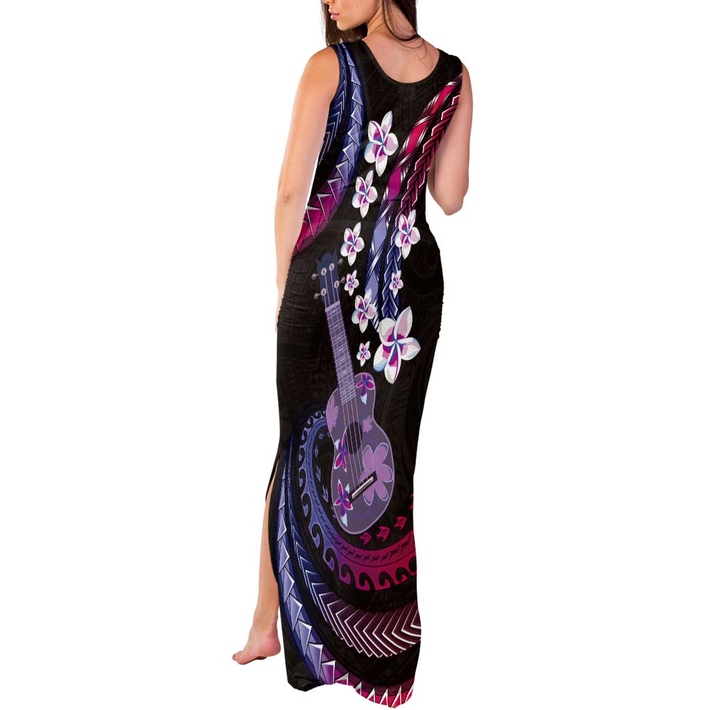 Hawaiian Ukulele Tank Maxi Dress Sweet Dream Fantastic Plumeria
