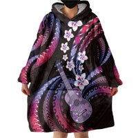 Hawaiian Ukulele Wearable Blanket Hoodie Sweet Dream Fantastic Plumeria