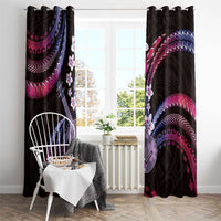 Hawaiian Ukulele Window Curtain Sweet Dream Fantastic Plumeria