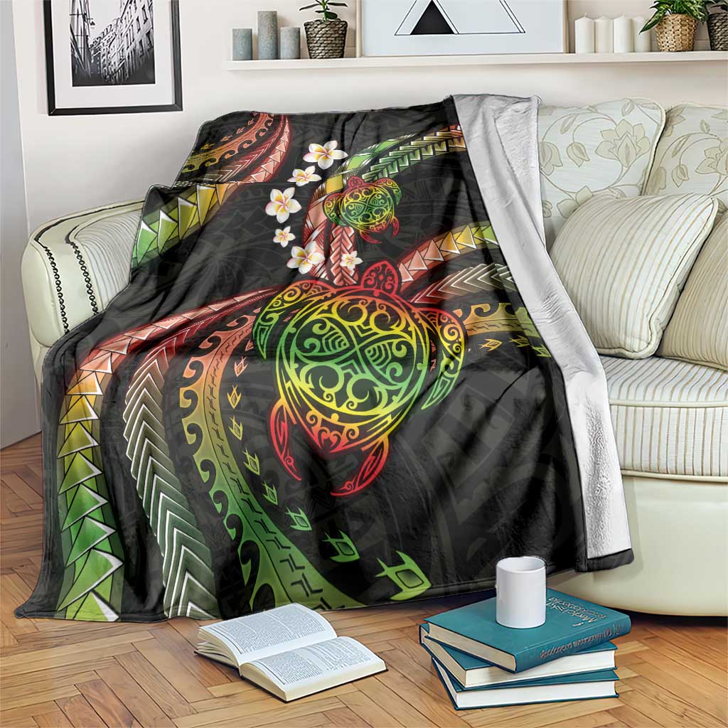 Hawaii Turtles Plumeria Blanket Reggae Polynesian Pattern LT01 Reggae - Polynesian Pride