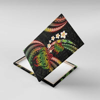 Hawaii Turtles Plumeria Canvas Wall Art Reggae Polynesian Pattern LT01 With Frame Reggae - Polynesian Pride