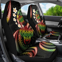 Hawaii Turtles Plumeria Car Seat Cover Reggae Polynesian Pattern