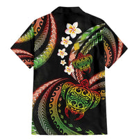 Hawaii Turtles Plumeria Family Matching Mermaid Dress and Hawaiian Shirt Reggae Polynesian Pattern