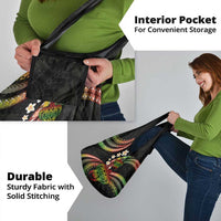 Hawaii Turtles Plumeria Grocery Bag Reggae Polynesian Pattern