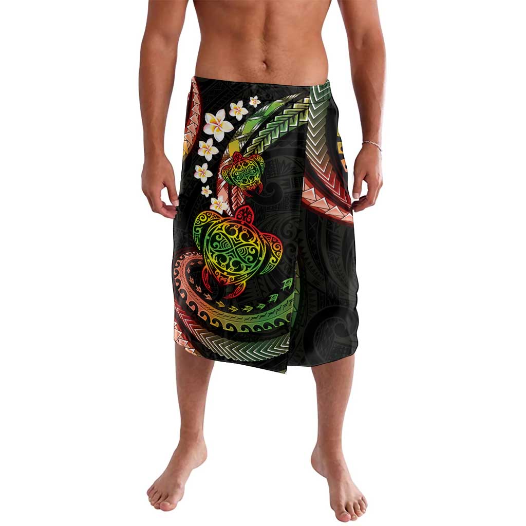 Hawaii Turtles Plumeria Lavalava Reggae Polynesian Pattern