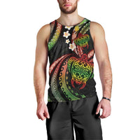 Hawaii Turtles Plumeria Men Tank Top Reggae Polynesian Pattern LT01 - Polynesian Pride