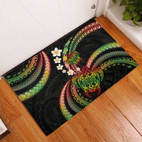Hawaii Turtles Plumeria Rubber Doormat Reggae Polynesian Pattern LT01 - Polynesian Pride