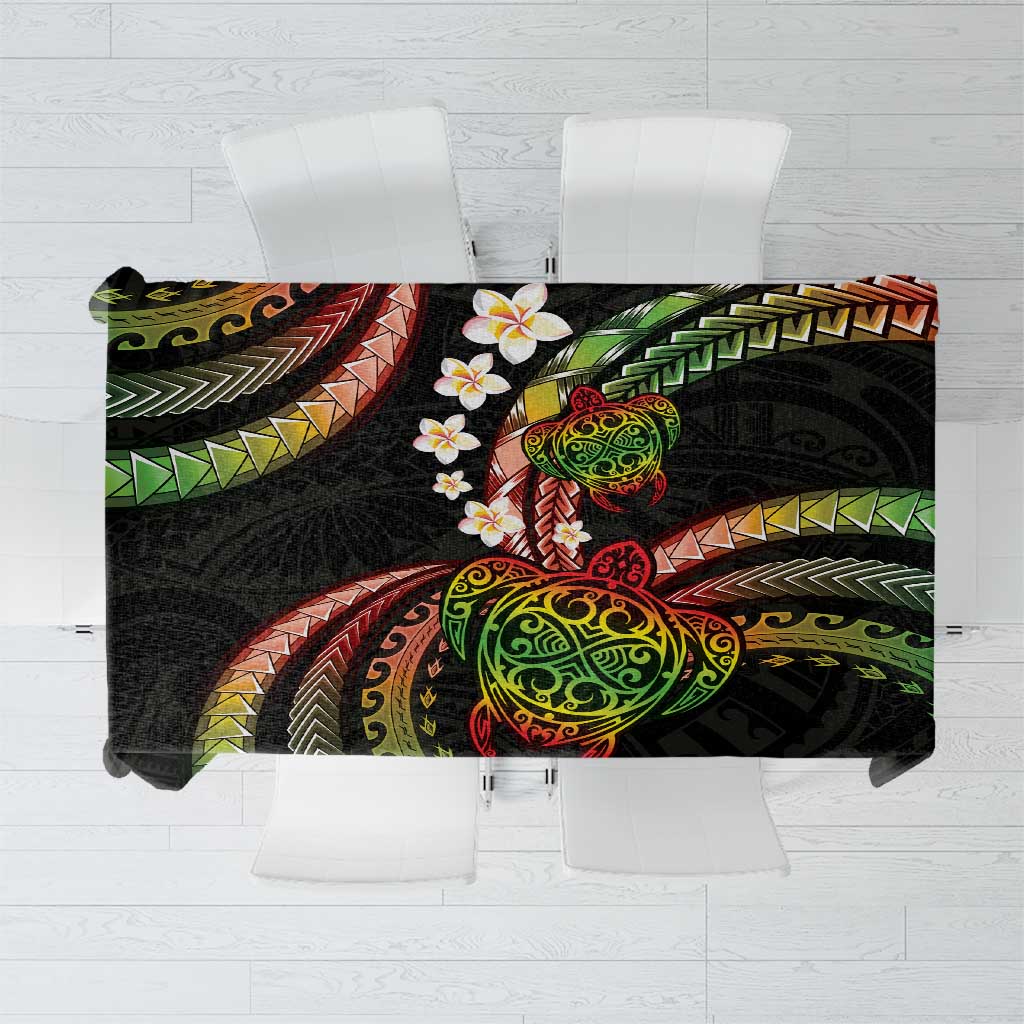 Hawaii Turtles Plumeria Tablecloth Reggae Polynesian Pattern LT01 Reggae - Polynesian Pride