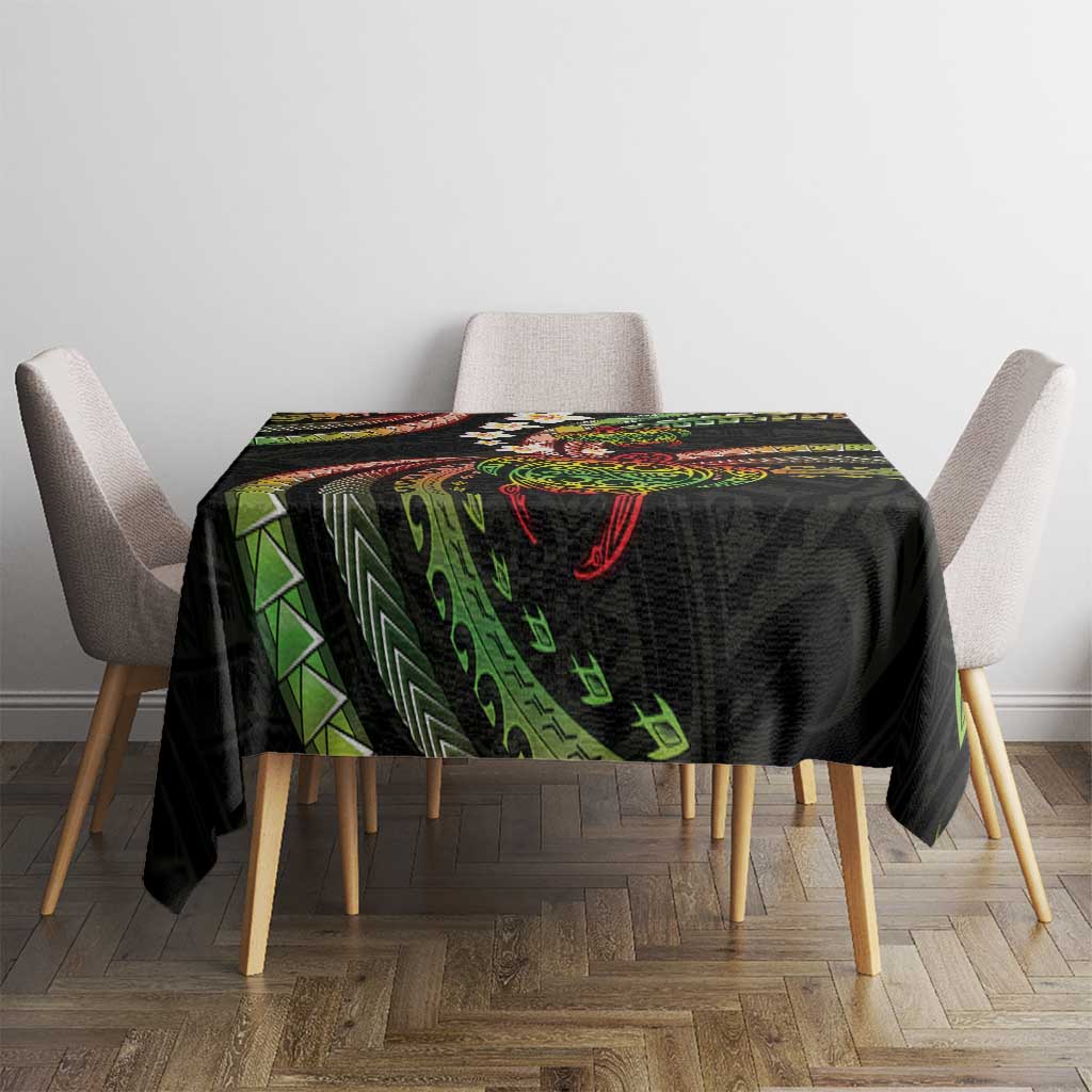 Hawaii Turtles Plumeria Tablecloth Reggae Polynesian Pattern LT01 - Polynesian Pride