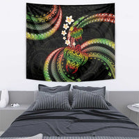 Hawaii Turtles Plumeria Tapestry Reggae Polynesian Pattern