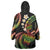 Hawaii Turtles Plumeria Wearable Blanket Hoodie Reggae Polynesian Pattern