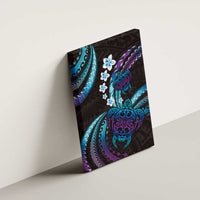 Hawaii Turtles Plumeria Canvas Wall Art Amethyst Gradient Polynesian Pattern LT01 - Polynesian Pride