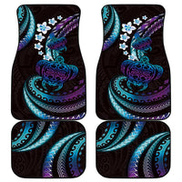 Hawaii Turtles Plumeria Car Mats Amethyst Gradient Polynesian Pattern
