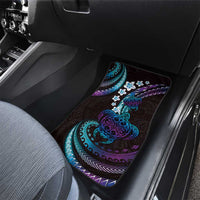 Hawaii Turtles Plumeria Car Mats Amethyst Gradient Polynesian Pattern