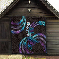 Hawaii Turtles Plumeria Quilt Amethyst Gradient Polynesian Pattern