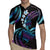 Hawaii Turtles Plumeria Rugby Jersey Amethyst Gradient Polynesian Pattern