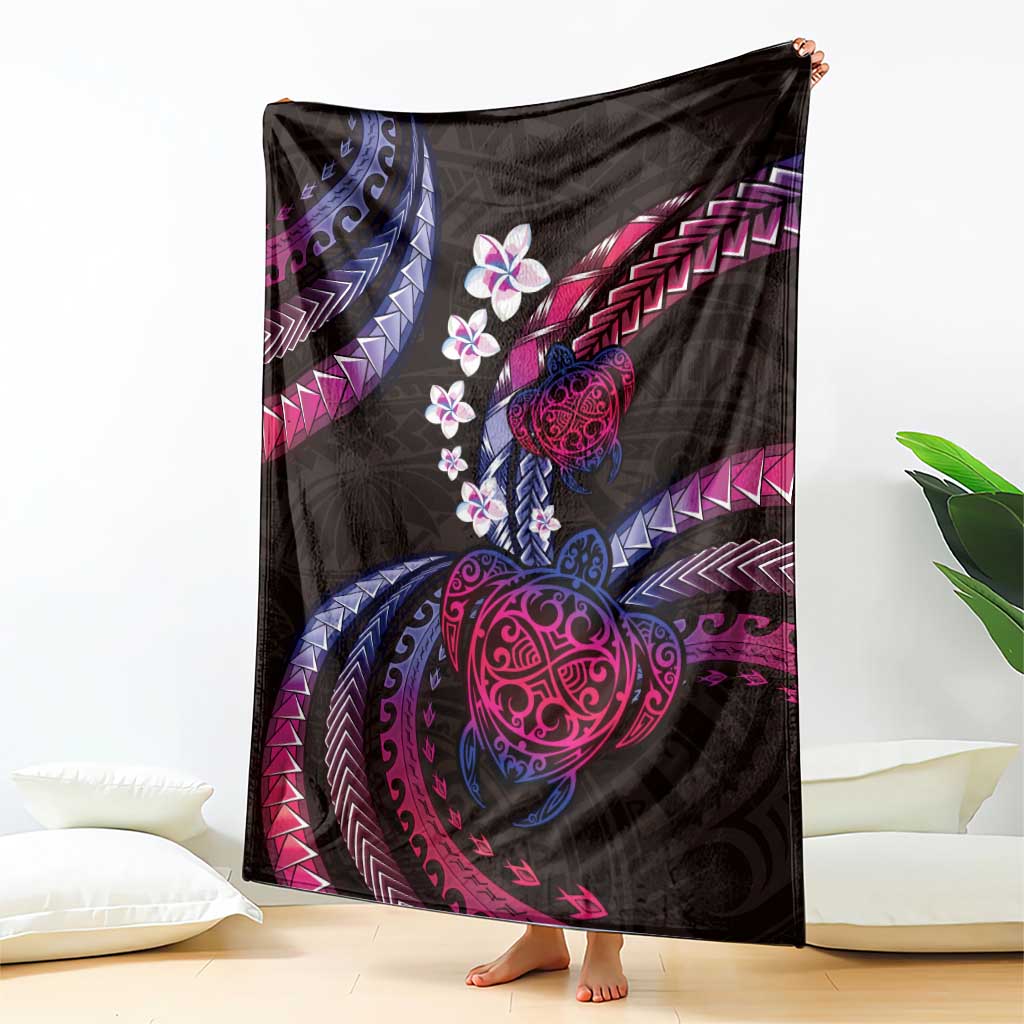 Hawaii Turtles Plumeria Blanket Sweet Gradient Polynesian Pattern LT01 - Polynesian Pride