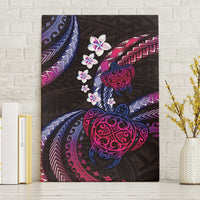 Hawaii Turtles Plumeria Canvas Wall Art Sweet Gradient Polynesian Pattern LT01 Without Frame Pink - Polynesian Pride