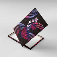 Hawaii Turtles Plumeria Canvas Wall Art Sweet Gradient Polynesian Pattern LT01 With Frame Pink - Polynesian Pride