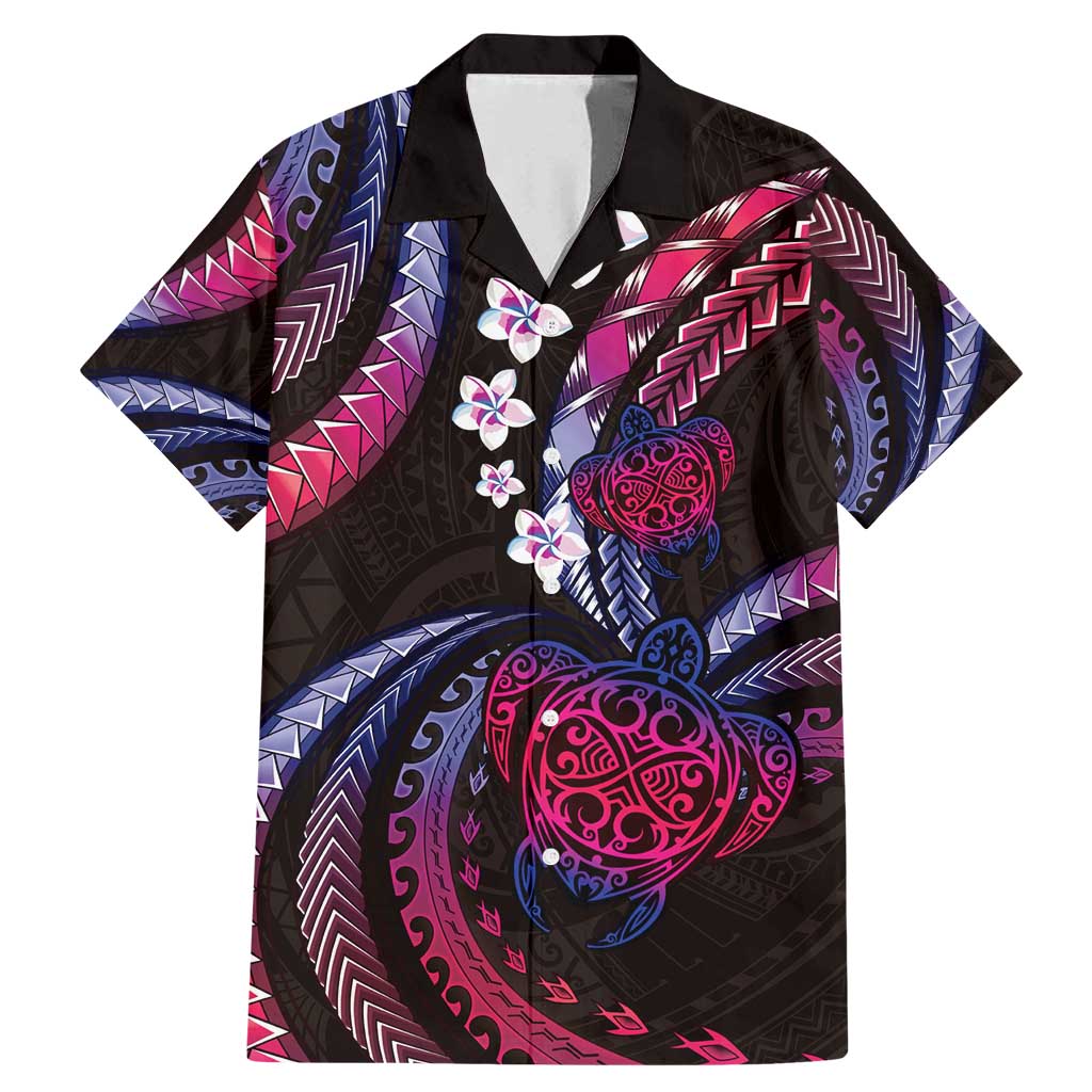 Hawaii Turtles Plumeria Family Matching Mermaid Dress and Hawaiian Shirt Sweet Gradient Polynesian Pattern