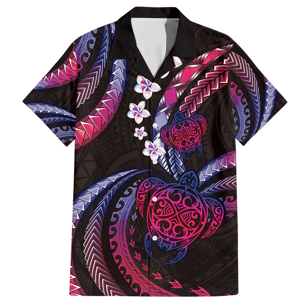 Hawaii Turtles Plumeria Hawaiian Shirt Sweet Gradient Polynesian Pattern LT01 Pink - Polynesian Pride