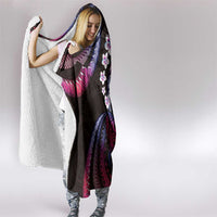 Hawaii Turtles Plumeria Hooded Blanket Sweet Gradient Polynesian Pattern LT01 - Polynesian Pride
