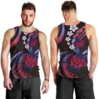 Hawaii Turtles Plumeria Men Tank Top Sweet Gradient Polynesian Pattern LT01 - Polynesian Pride