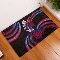 Hawaii Turtles Plumeria Rubber Doormat Sweet Gradient Polynesian Pattern LT01 - Polynesian Pride