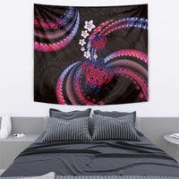 Hawaii Turtles Plumeria Tapestry Sweet Gradient Polynesian Pattern