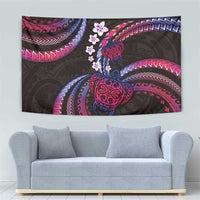 Hawaii Turtles Plumeria Tapestry Sweet Gradient Polynesian Pattern