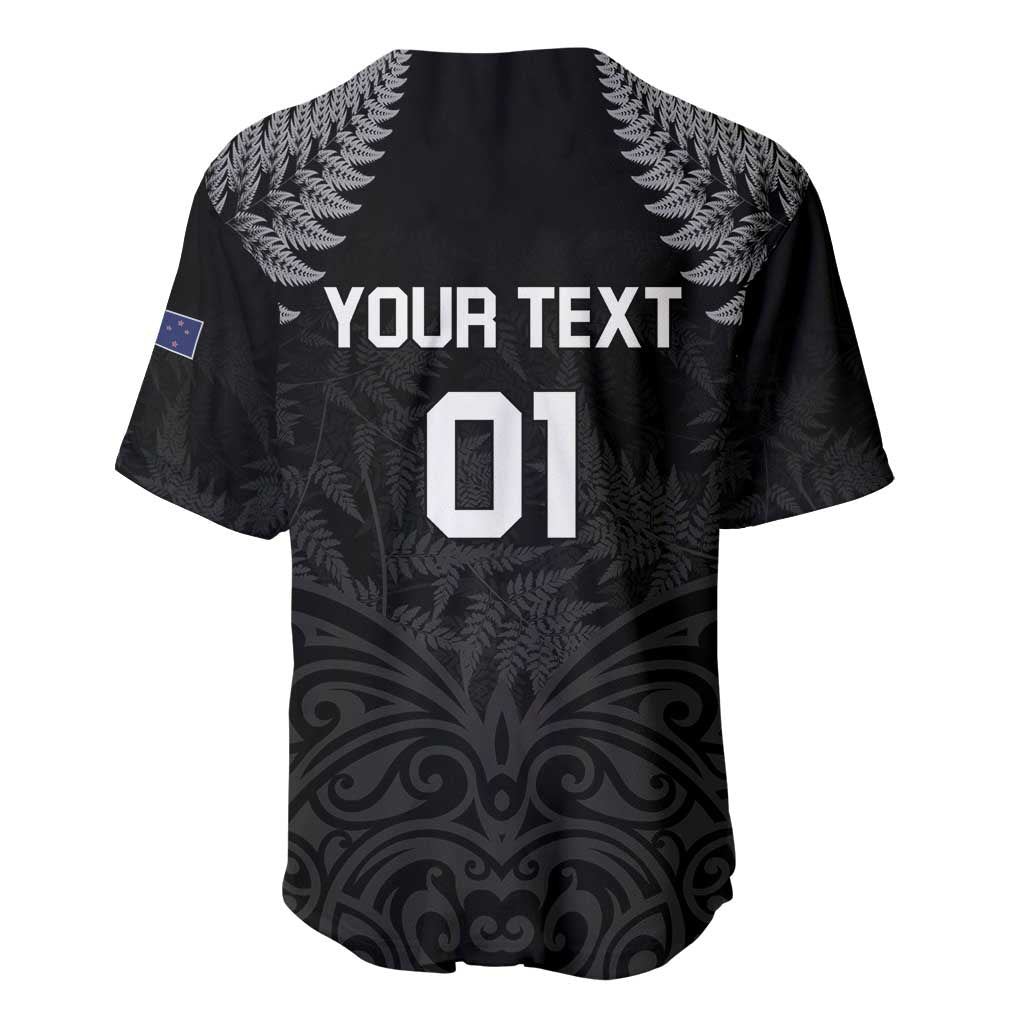 Custom New Zealand 2024 Rugby Baseball Jersey Silver Fern Aotearoa Kiwi