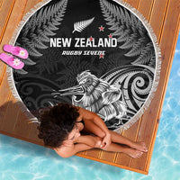 New Zealand 2024 Rugby Beach Blanket Silver Fern Aotearoa Kiwi LT01 - Polynesian Pride