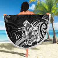 New Zealand 2024 Rugby Beach Blanket Silver Fern Aotearoa Kiwi LT01 - Polynesian Pride