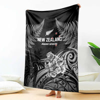 New Zealand 2024 Rugby Blanket Silver Fern Aotearoa Kiwi LT01 - Polynesian Pride