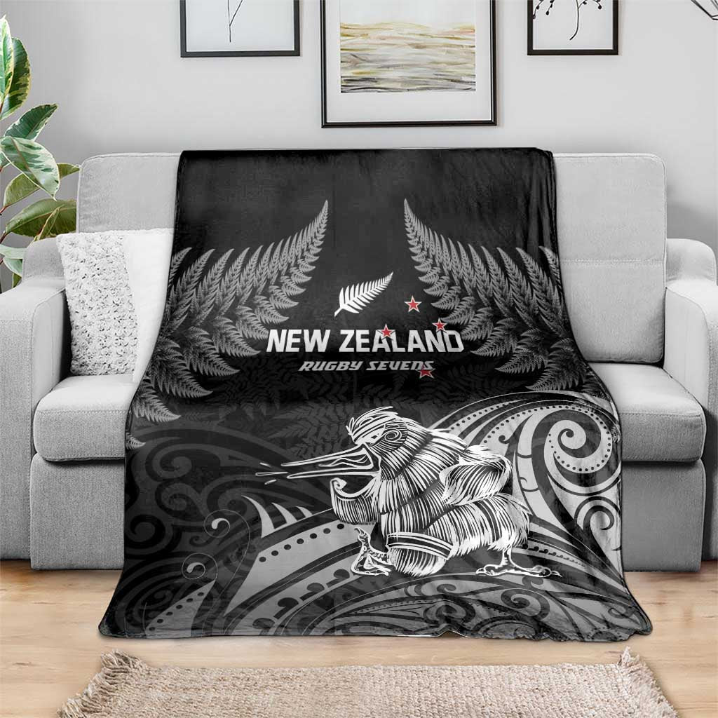 New Zealand 2024 Rugby Blanket Silver Fern Aotearoa Kiwi LT01 - Polynesian Pride